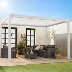 Pérgola bioclimática 3x4m de aluminio con lamas orientables