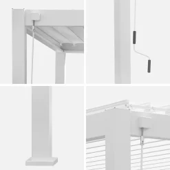 Pérgola bioclimática 3x4m de aluminio con lamas orientables