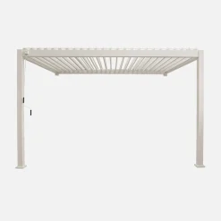 Pérgola bioclimática 3x4m de aluminio adosada con lamas orientables