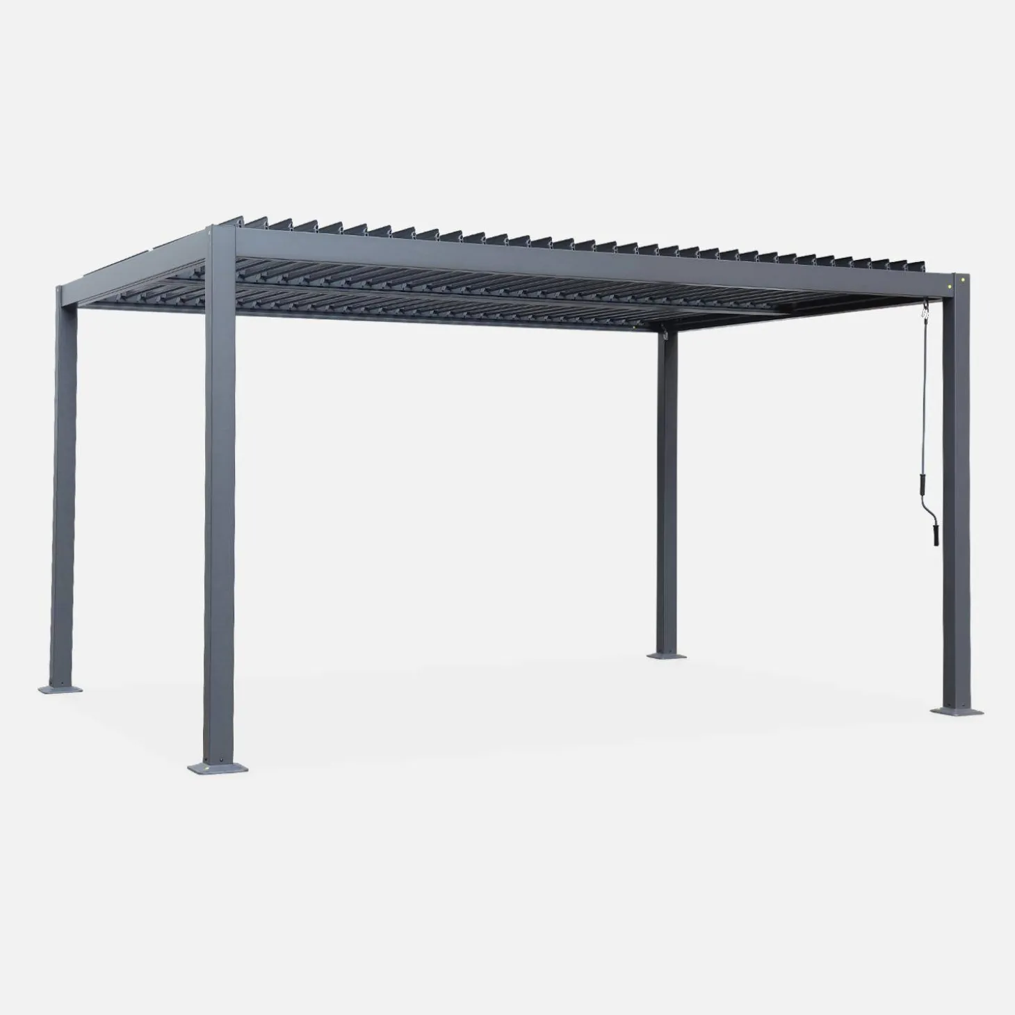 Pérgola bioclimática 3x4m de aluminio y acero con lamas orientables