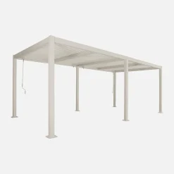 Pérgola bioclimática 3x6m de aluminio y acero con lamas orientables