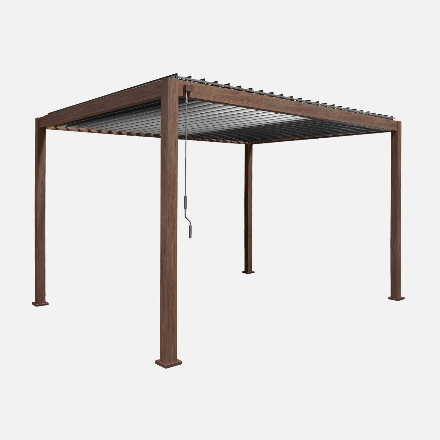Pérgola bioclimática 3x4m de aluminio con lamas orientables