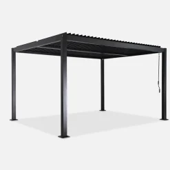 Pérgola bioclimática 3x4m de aluminio y acero con lamas orientables