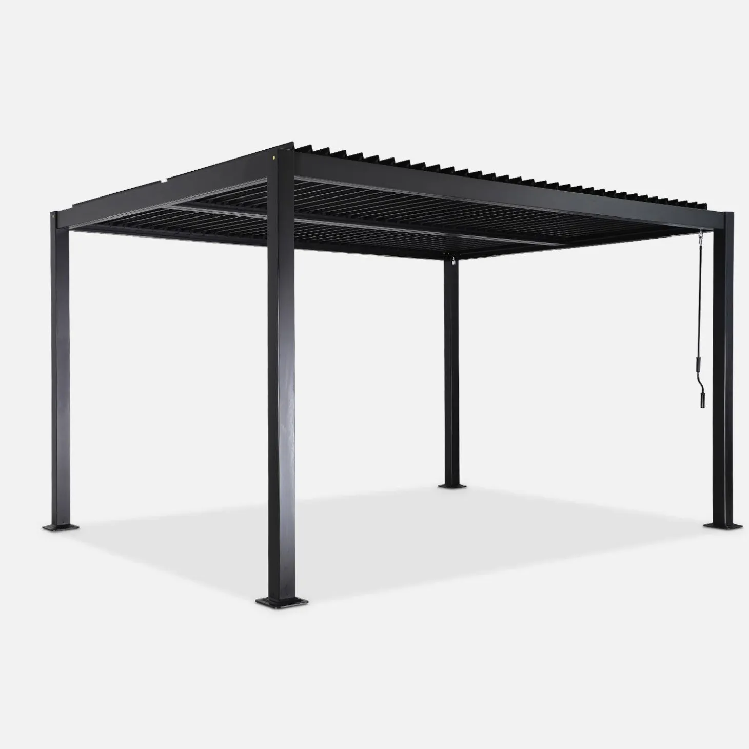 Pérgola bioclimática 3x4m de aluminio y acero con lamas orientables