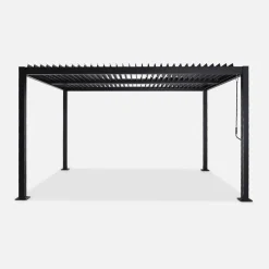 Pérgola bioclimática 3x4m de aluminio y acero con lamas orientables