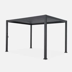 Pérgola bioclimática 3x4m de aluminio con lamas orientables