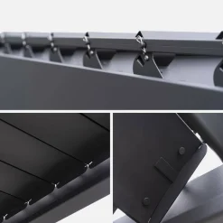 Pérgola bioclimática 3x4m de aluminio con lamas orientables
