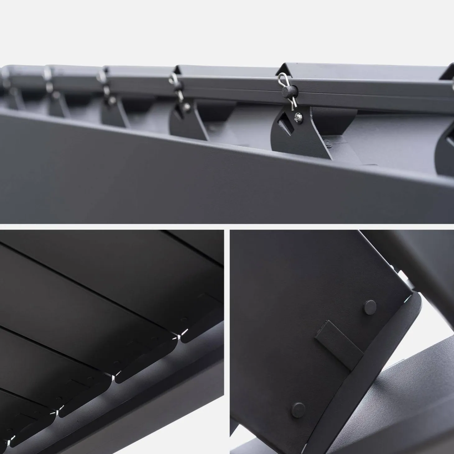 Pérgola bioclimática 3x4m de aluminio con lamas orientables