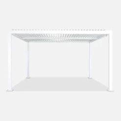 Pérgola bioclimática 3x4m de aluminio y acero con lamas orientables