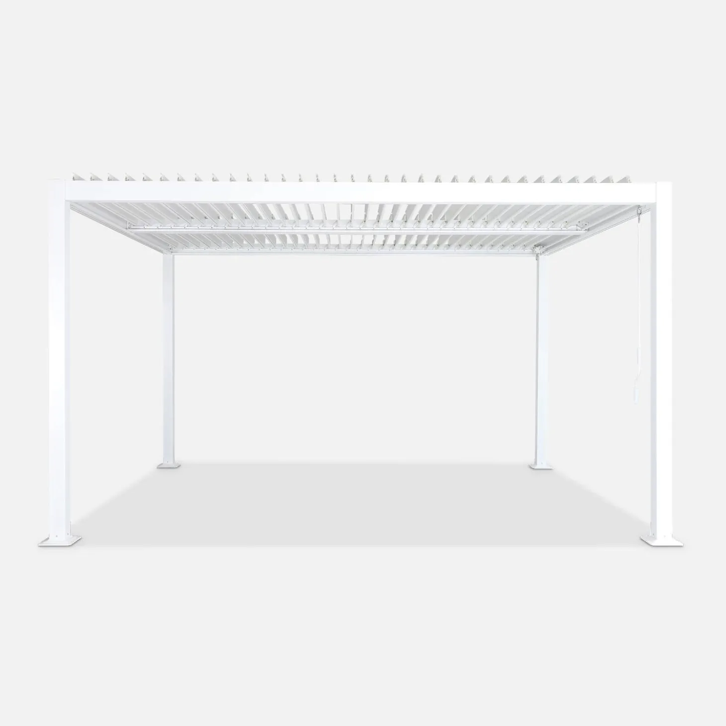 Pérgola bioclimática 3x4m de aluminio y acero con lamas orientables