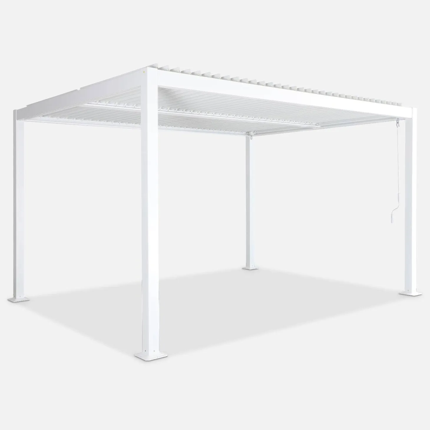 Pérgola bioclimática 3x4m de aluminio y acero con lamas orientables