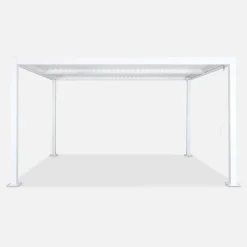 Pérgola bioclimática 3x4m de aluminio y acero con lamas orientables