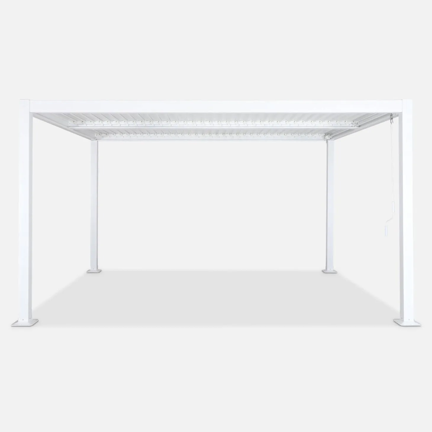 Pérgola bioclimática 3x4m de aluminio y acero con lamas orientables