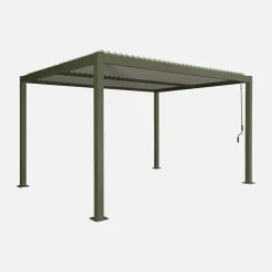Pérgola bioclimática 3x4m de aluminio y acero con lamas orientables