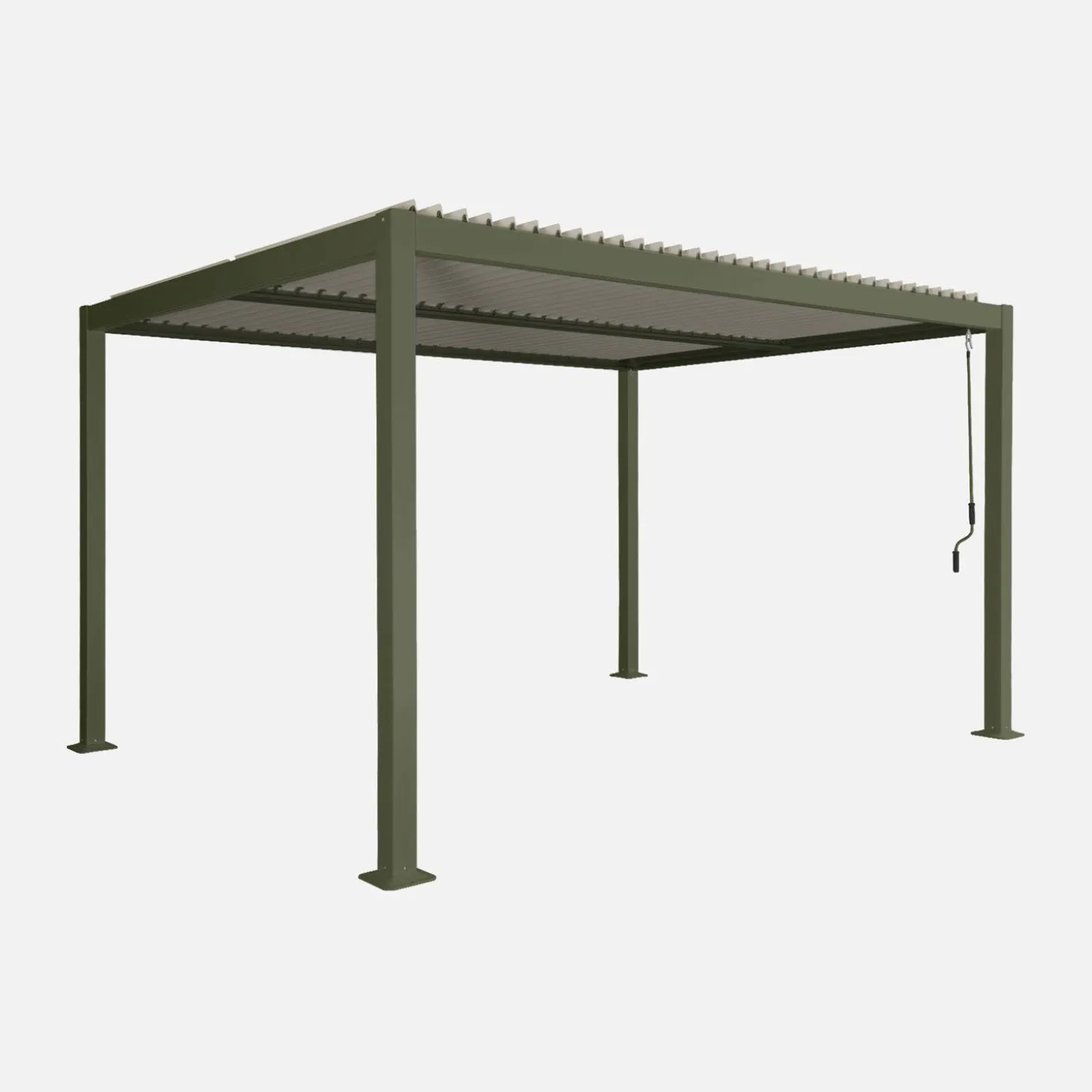 Pérgola bioclimática 3x4m de aluminio y acero con lamas orientables