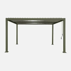Pérgola bioclimática 3x4m de aluminio y acero con lamas orientables