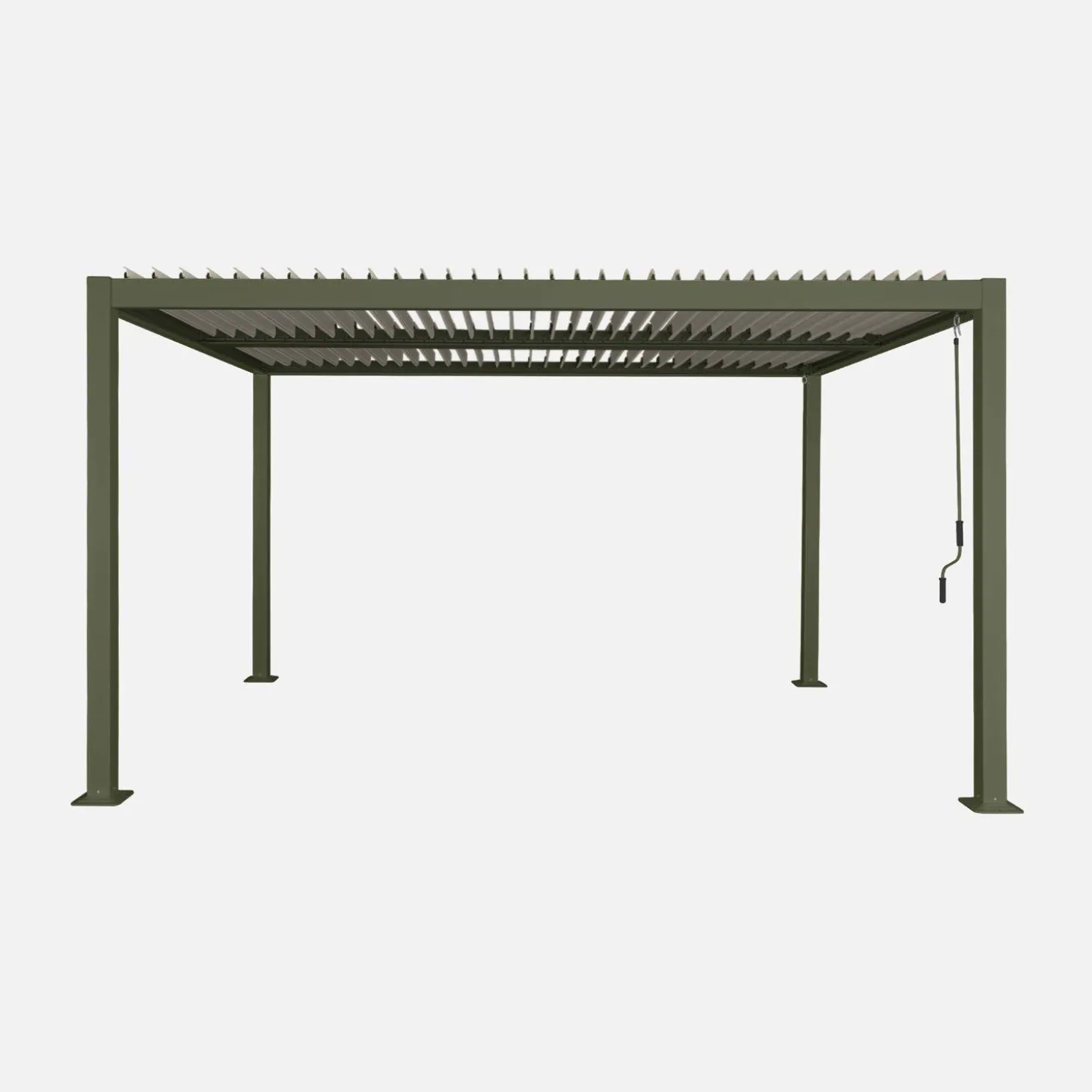 Pérgola bioclimática 3x4m de aluminio y acero con lamas orientables