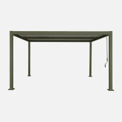 Pérgola bioclimática 3x4m de aluminio y acero con lamas orientables