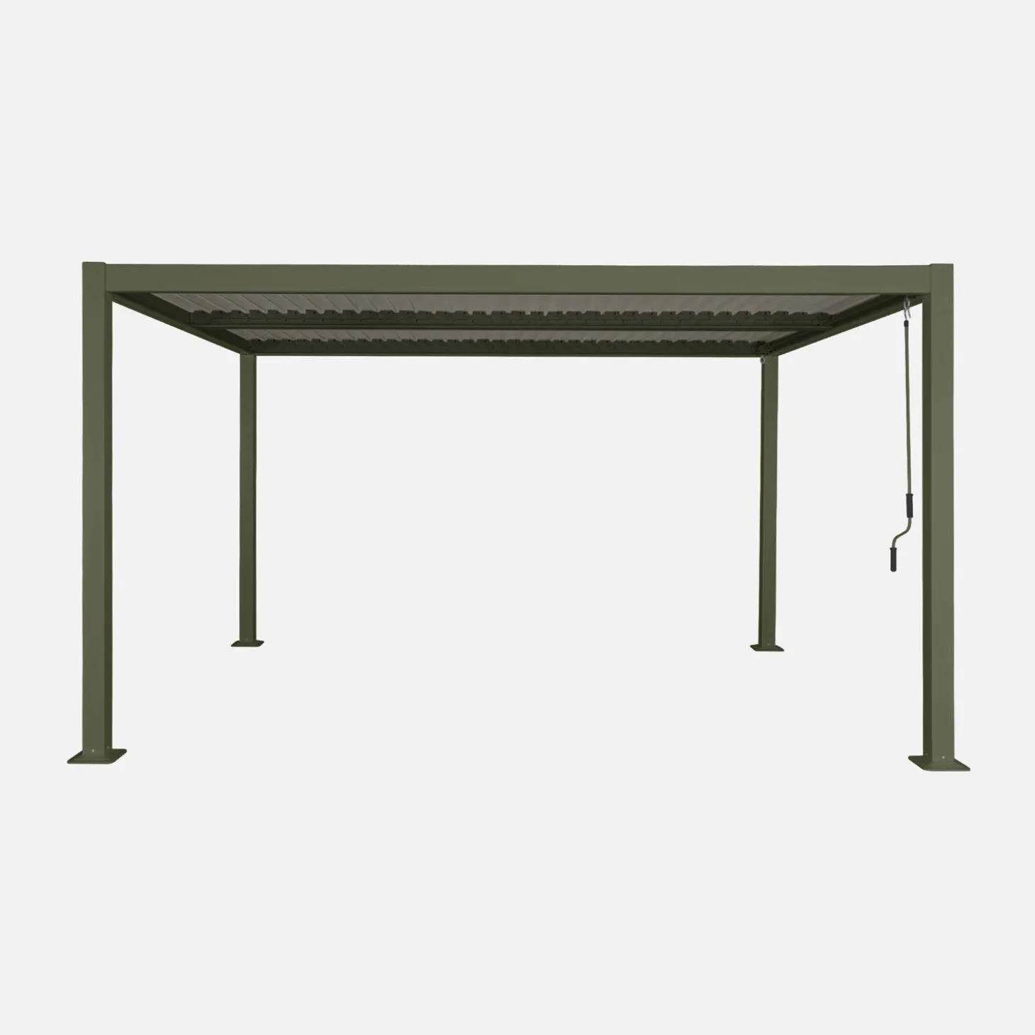 Pérgola bioclimática 3x4m de aluminio y acero con lamas orientables