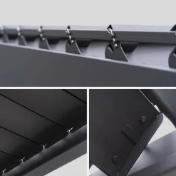 Pérgola bioclimática 3x6m de aluminio con lamas orientables