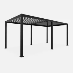 Pérgola bioclimática 3x6m de aluminio con lamas orientables