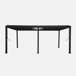 Pérgola bioclimática 3x6m de aluminio con lamas orientables