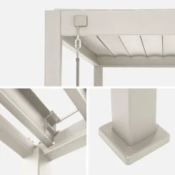 Pérgola bioclimática 3x3m de aluminio con lamas orientables