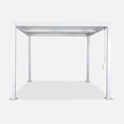 Pérgola bioclimática 3x3m de lamas de aluminio y acero
