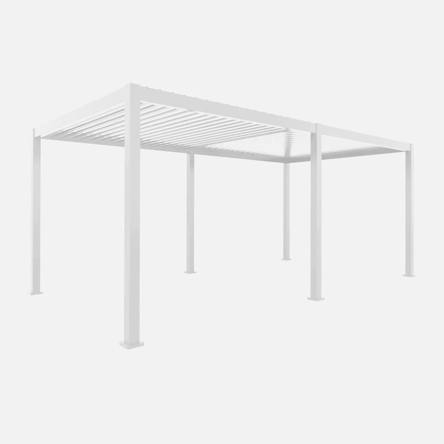 Pérgola bioclimática 3x6m de aluminio con lamas orientables