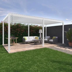 Pérgola bioclimática 3x6m de aluminio con lamas orientables