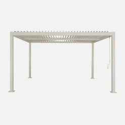 Pérgola bioclimática 3x4m de aluminio y acero con lamas orientables