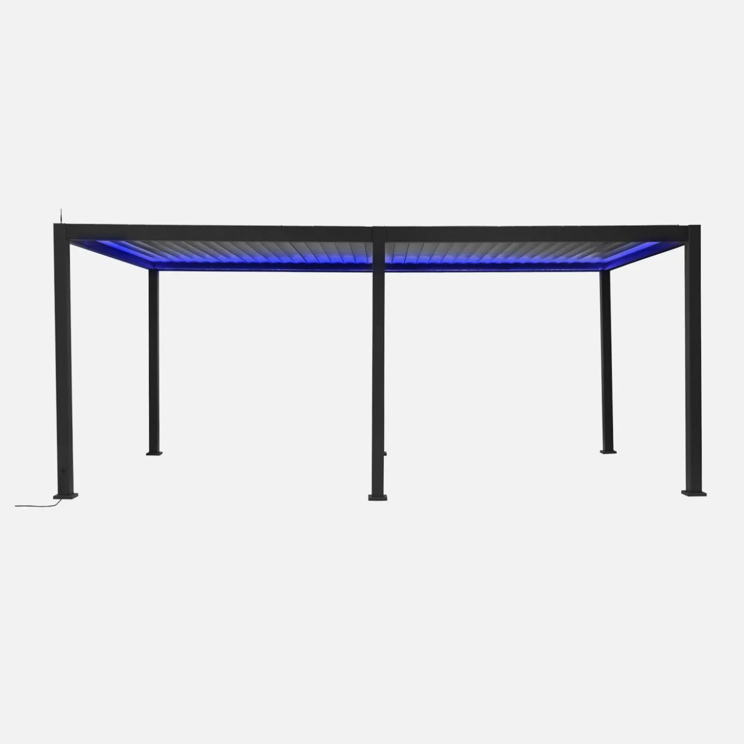 Pérgola bioclimática 3x6m eléctrica de aluminio con iluminación LED