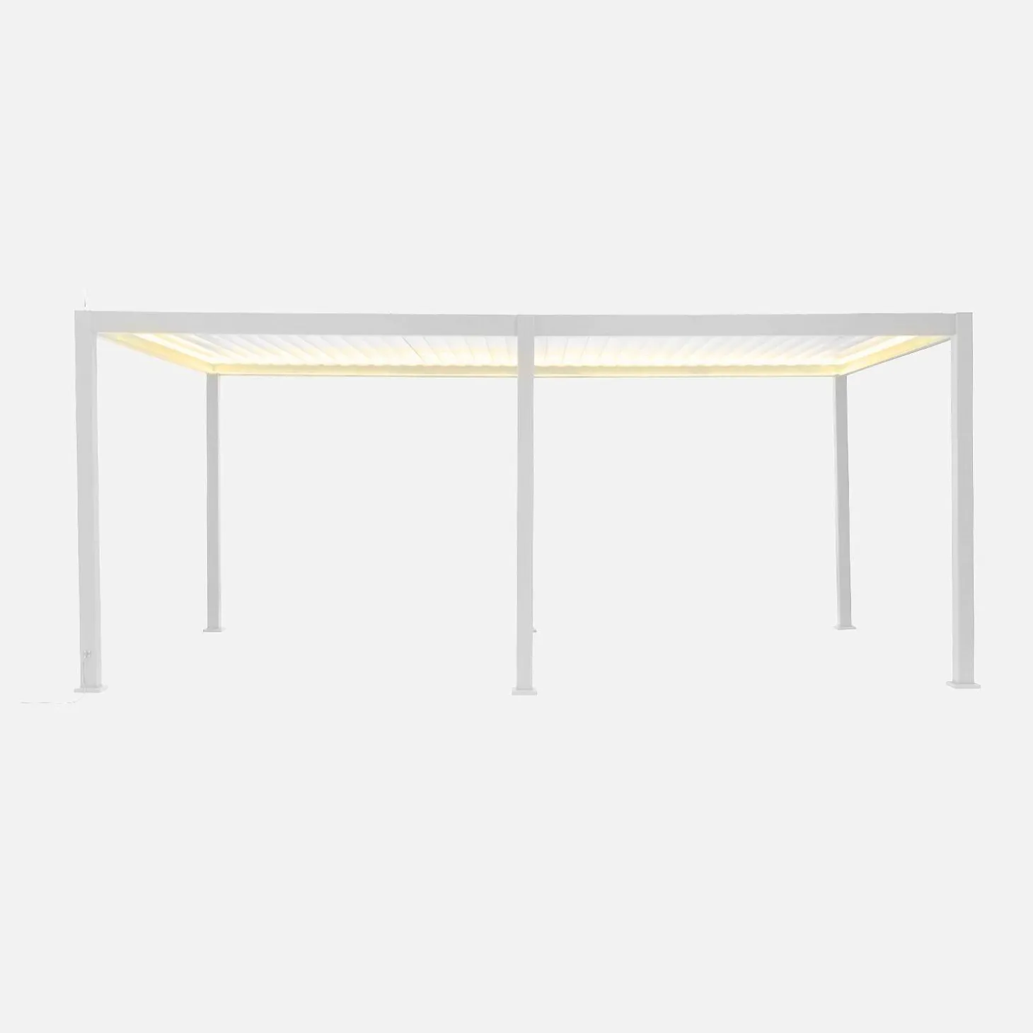 Pérgola bioclimática 3x6m eléctrica de aluminio con iluminación LED