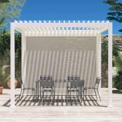Pérgola bioclimática 3x3m V2 + toldo vertical 3x3m