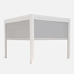 Pérgola bioclimática 3x3m V2 + 2 toldos verticales de 3m