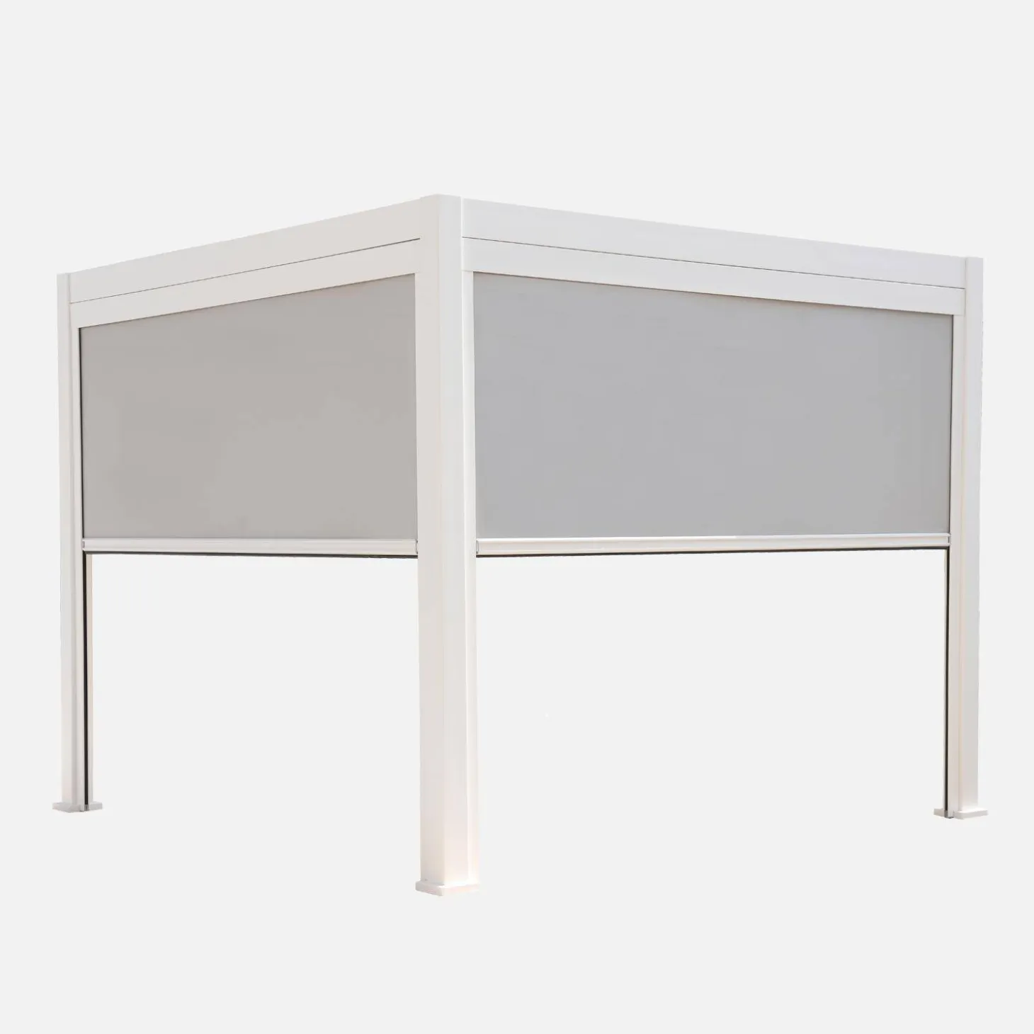 Pérgola bioclimática 3x3m V2 + 2 toldos verticales de 3m