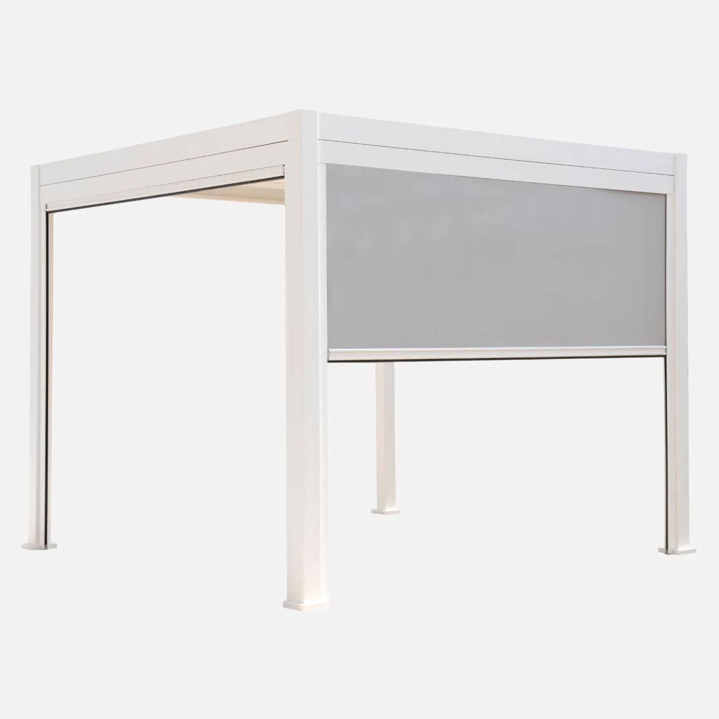 Pérgola bioclimática 3x3m V2 + 2 toldos verticales de 3m