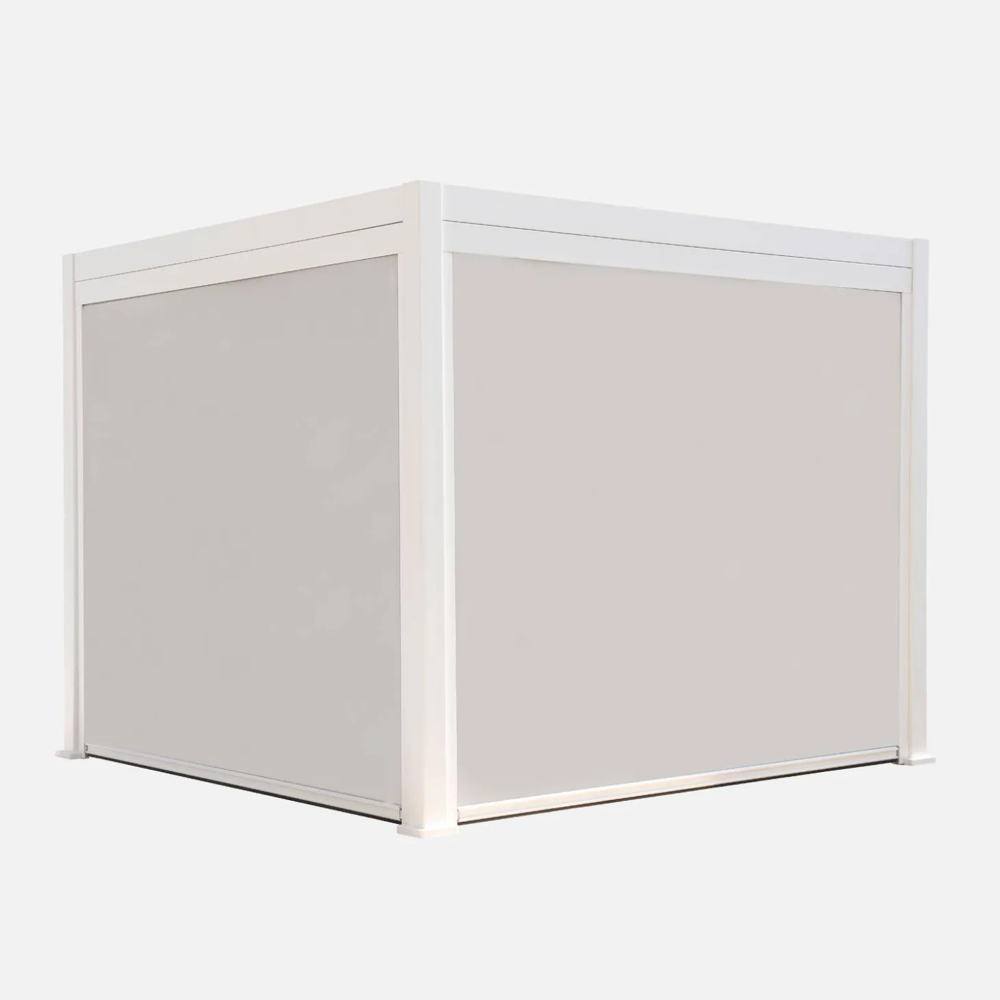 Pérgola bioclimática 3x3m V2 + 2 toldos verticales de 3m