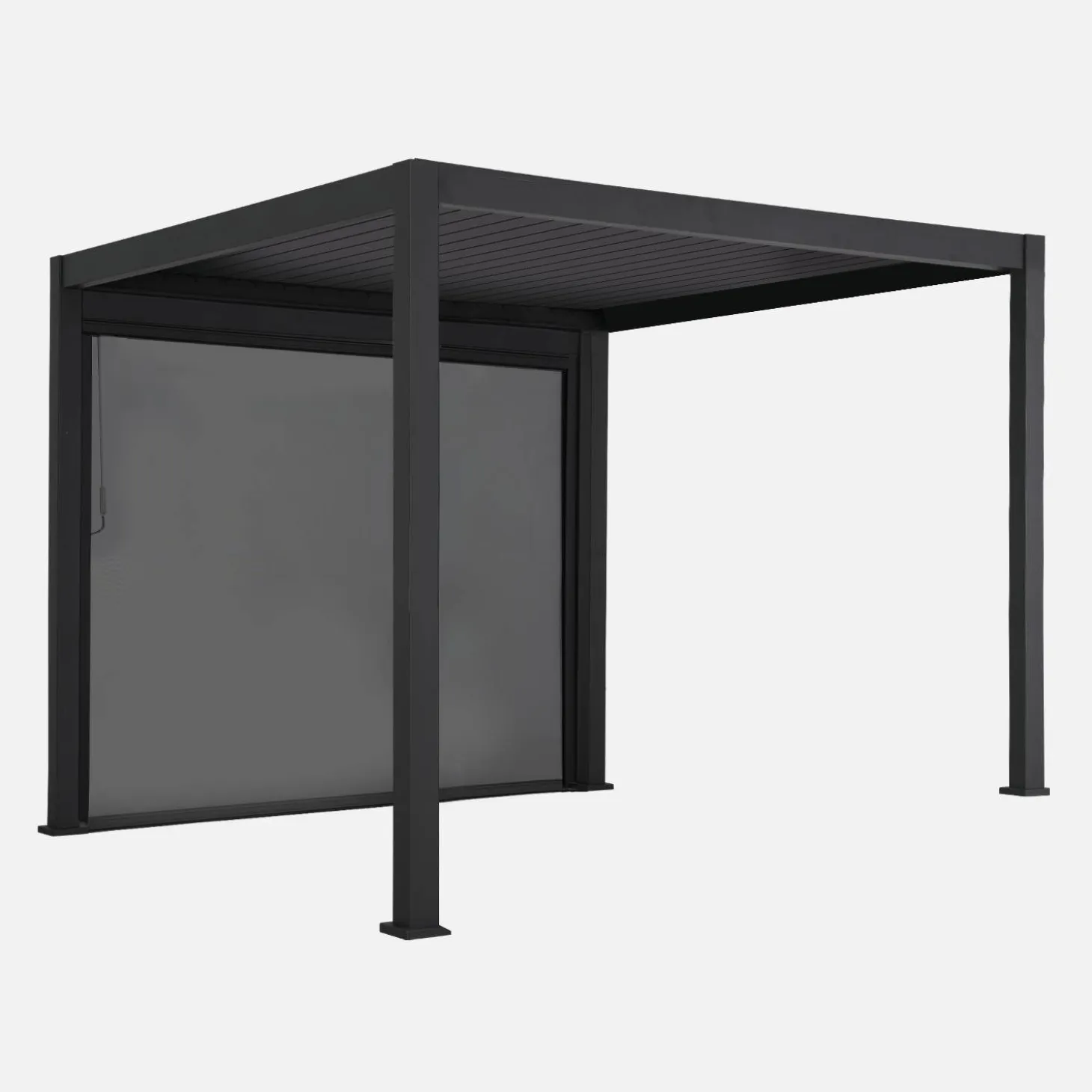 Pérgola bioclimática 3x3m V2 + toldo vertical 3x3m