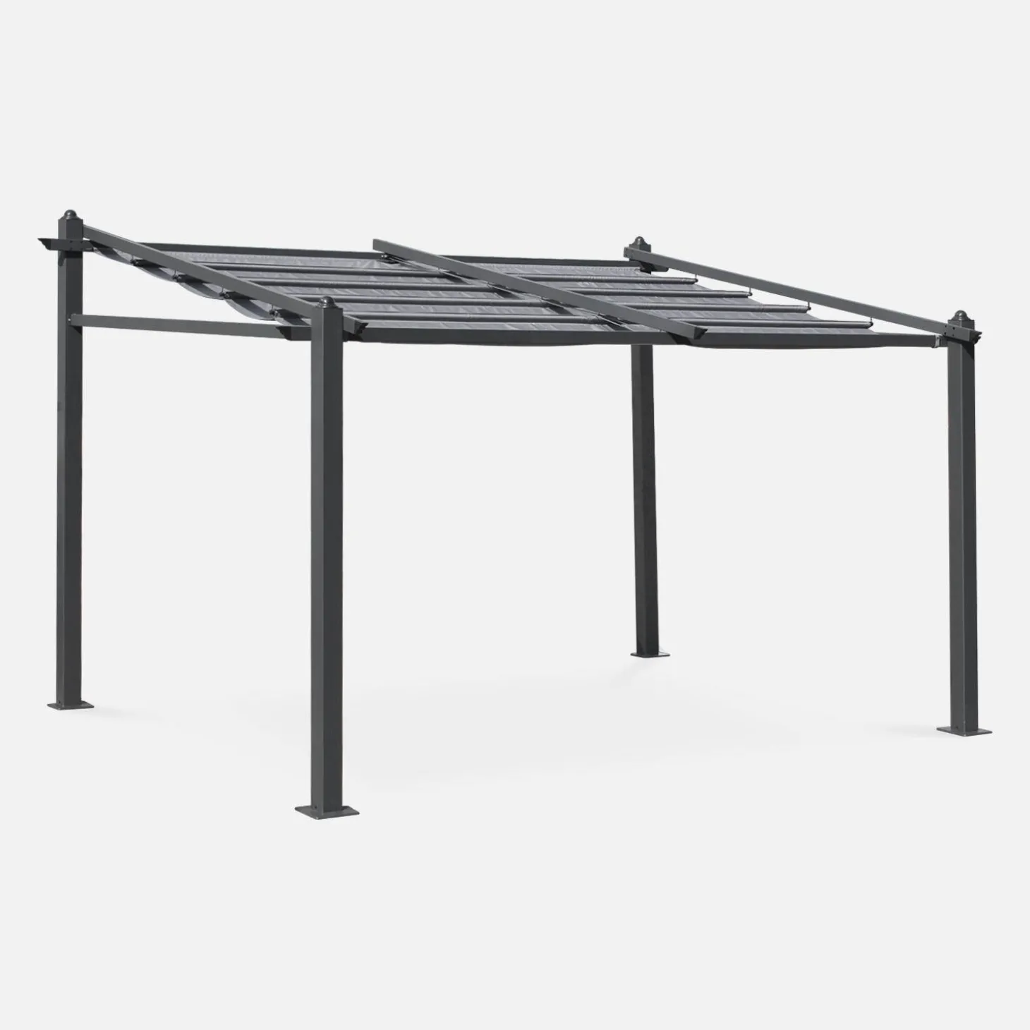 Pérgola 3x4m de aluminio con cubierta corredera