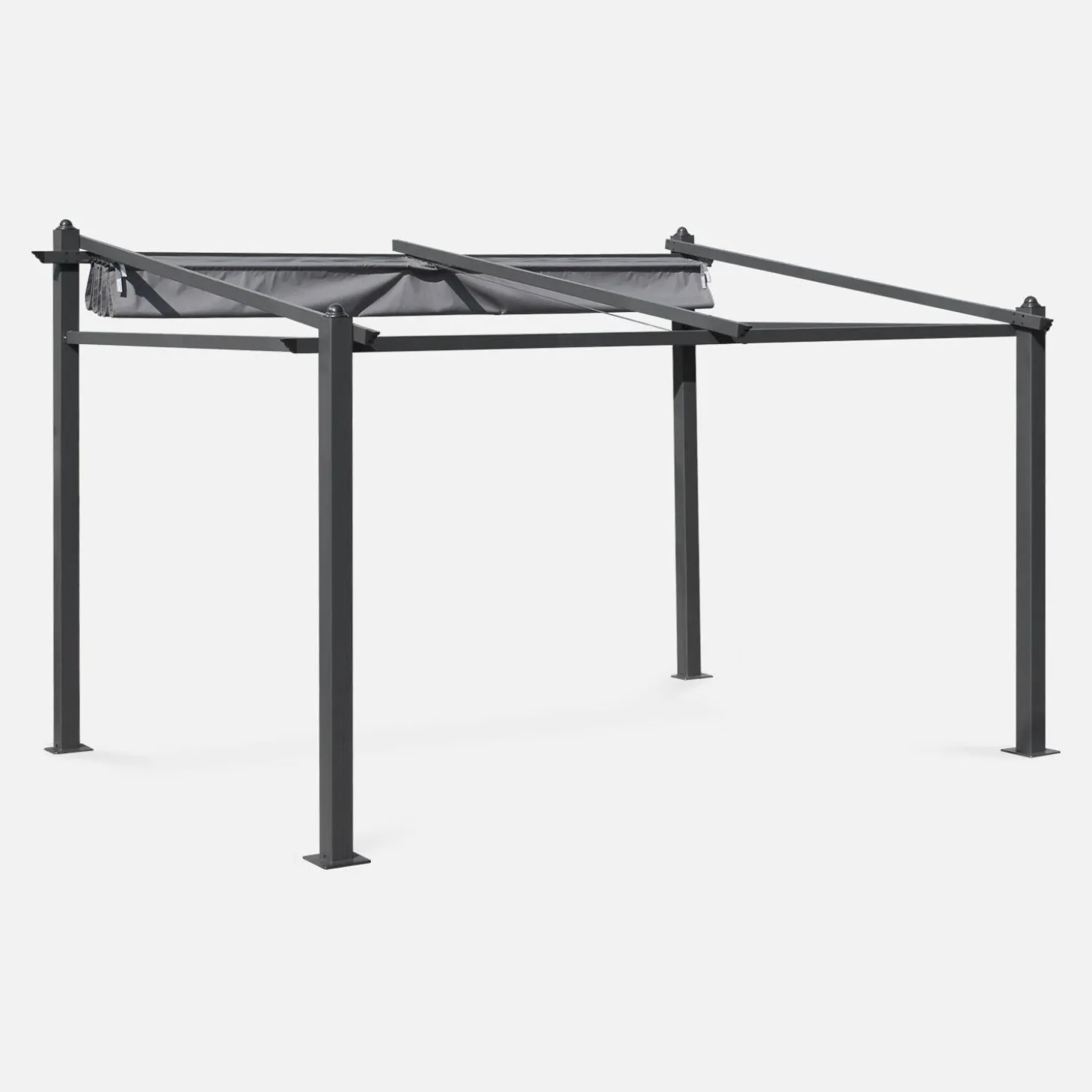 Pérgola 3x4m de aluminio con cubierta corredera