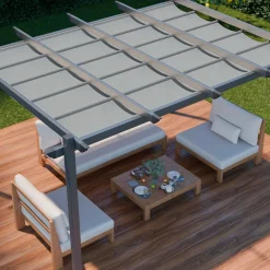 Pérgola 3x4m de aluminio con cubierta corredera