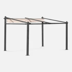 Pérgola 3x4m de aluminio con cubierta corredera