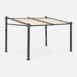 Pérgola 3x4m de aluminio con cubierta corredera