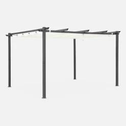 Pérgola 3x4m de aluminio con cubierta corredera