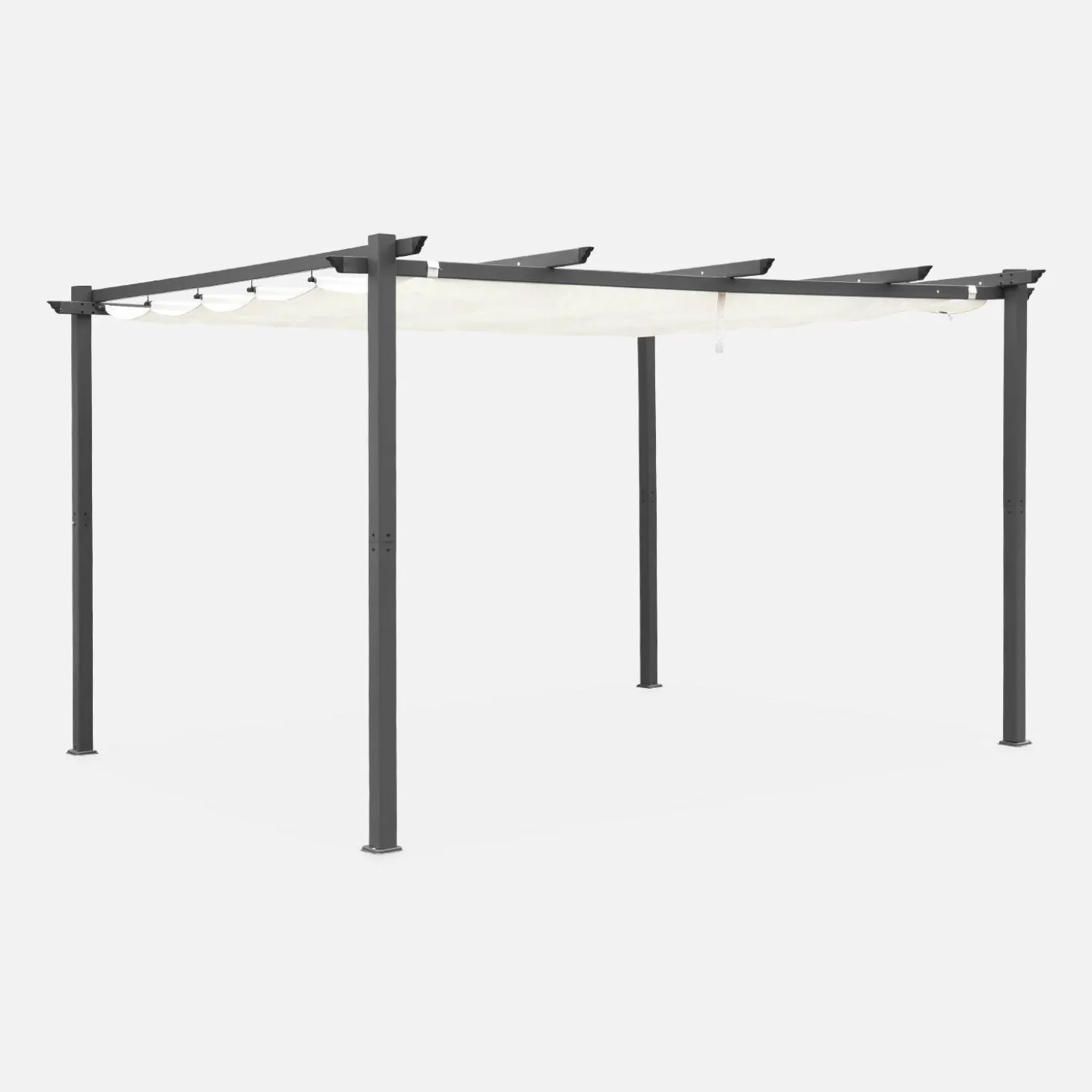 Pérgola 3x4m de aluminio con cubierta corredera