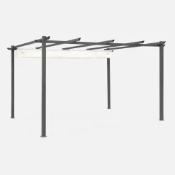Pérgola 3x4m de aluminio con cubierta corredera