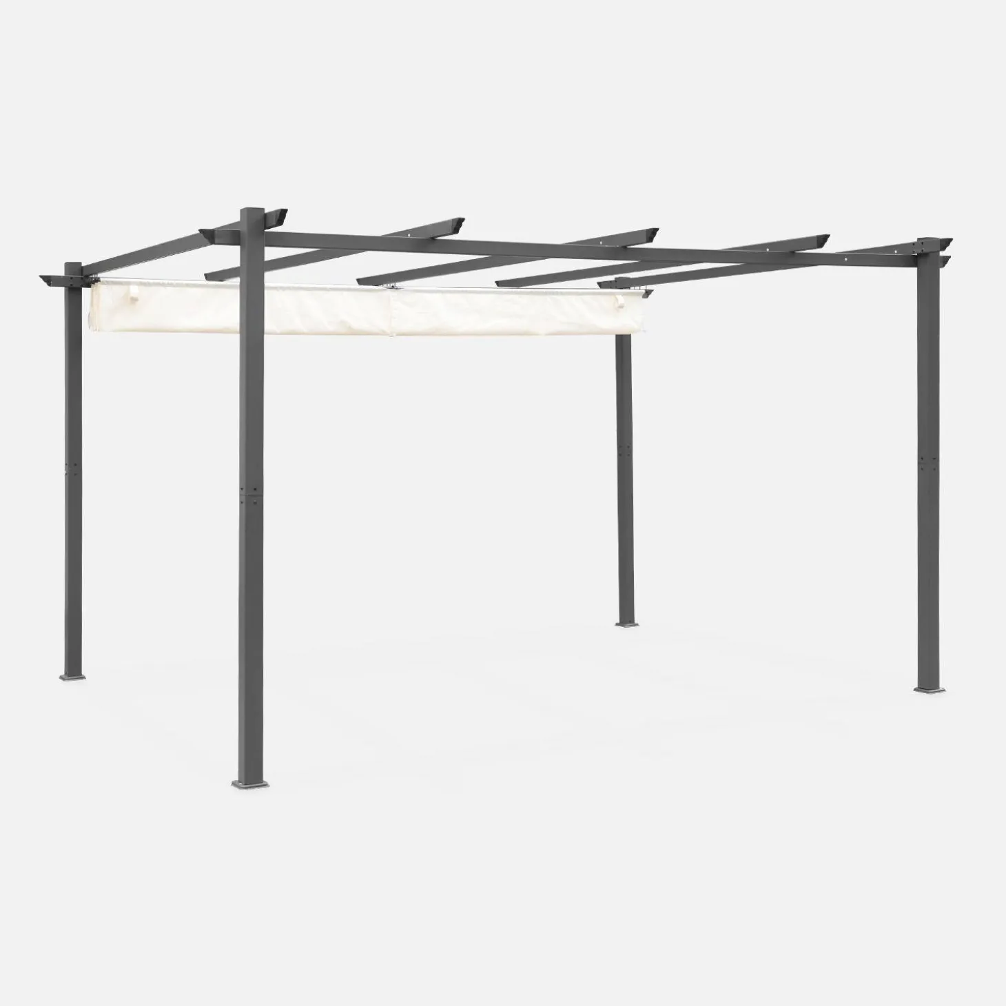 Pérgola 3x4m de aluminio con cubierta corredera