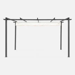 Pérgola 3x4m de aluminio con cubierta corredera