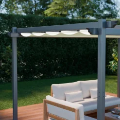 Pérgola 3x4m de aluminio con cubierta corredera